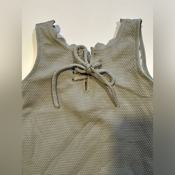 NWT Rylee + Cru Laced One Piece Swimsuit in Seafoam, size 3-6 months - Picture 6 of 13